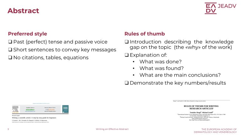 Writing an Effective Abstract (3)