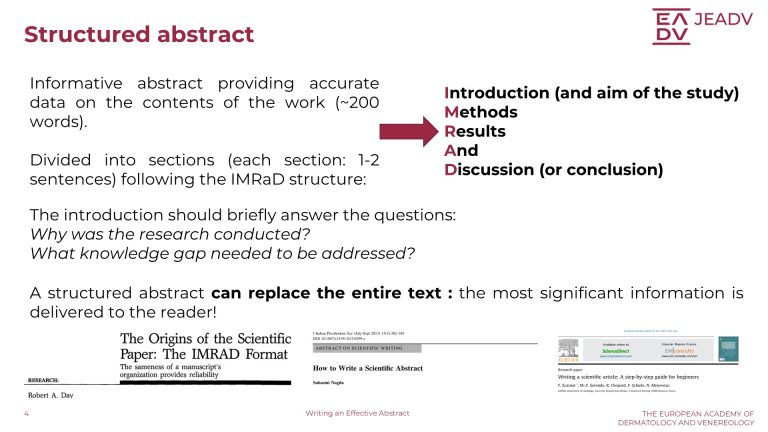 Writing an Effective Abstract (4)