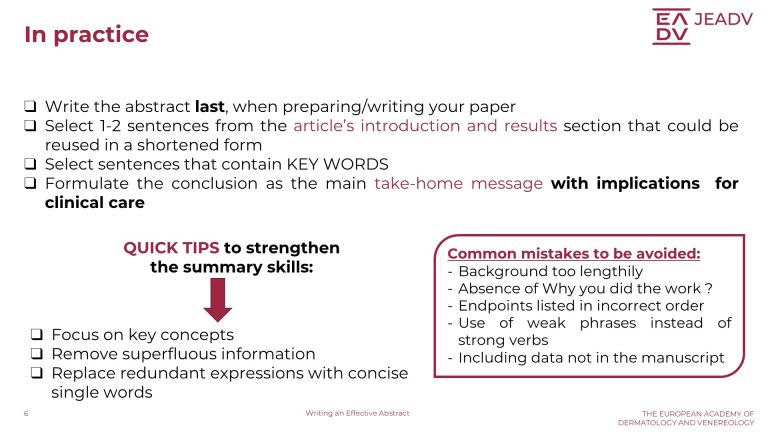 Writing an Effective Abstract (6)